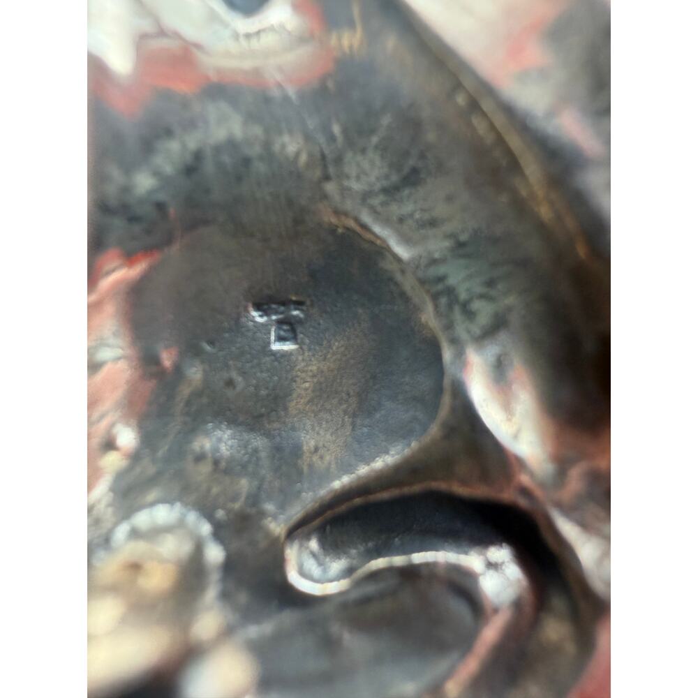 Cat Brooch Sterling and Marcasite red stone eyes - Picture 3 of 5